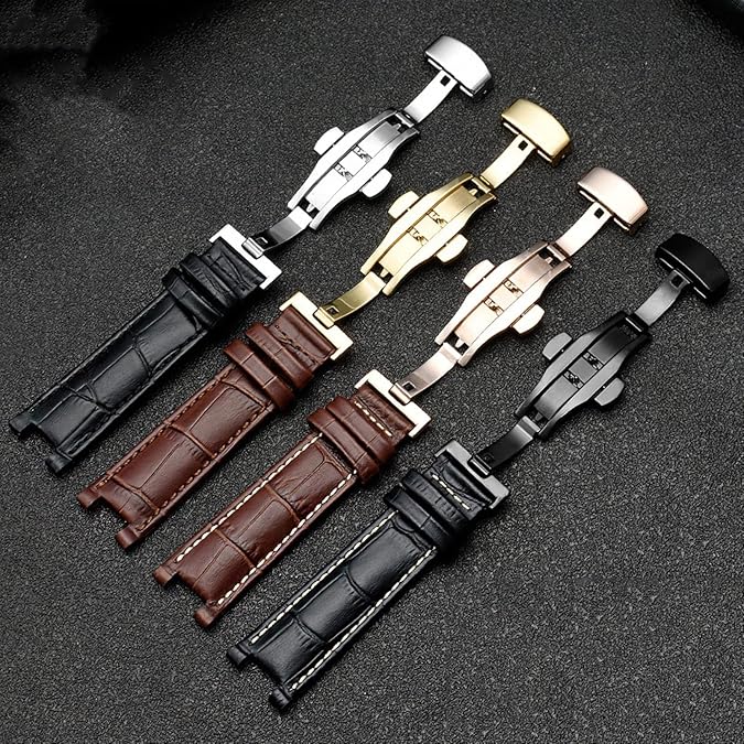 Genuine Leather Watchband For GC 22 * 13mm 20 * 11mm Notched Strap Withstainless Steel Butterfly Buckle Men And Women Watch Belt