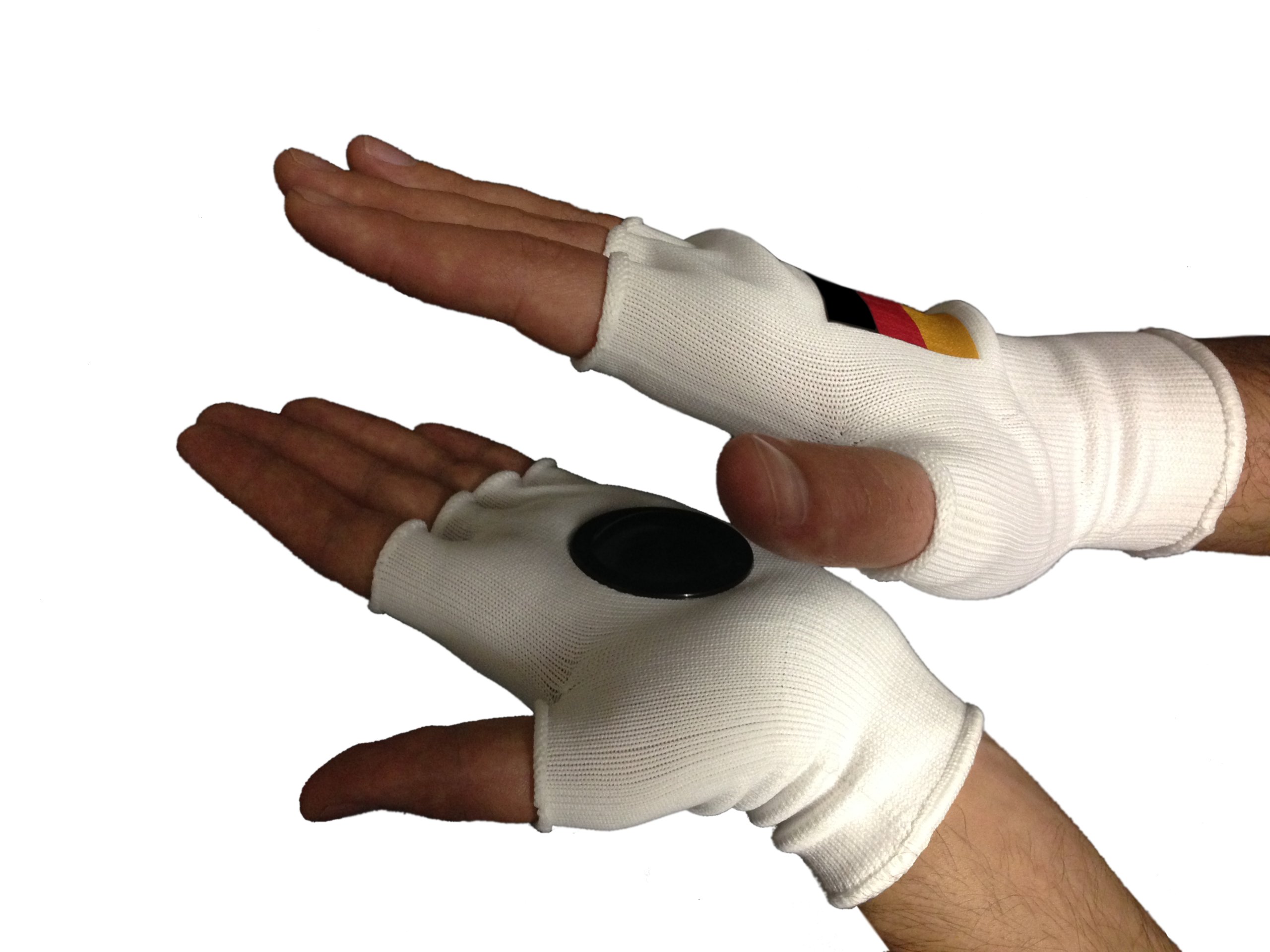 trends4cents Clip-Clappers Klatsch Handschuhe mit Deutschland Fahne Gr. Uni Fanartikel Fussball WM EM Support Fan Sport & Freizeit