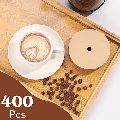 Miniatura 3 de 400 filtros de café percolador, filtros de percolador naturales sin blanquear de 3.75 pulgadas, filtros de café desechables para cafeterías,