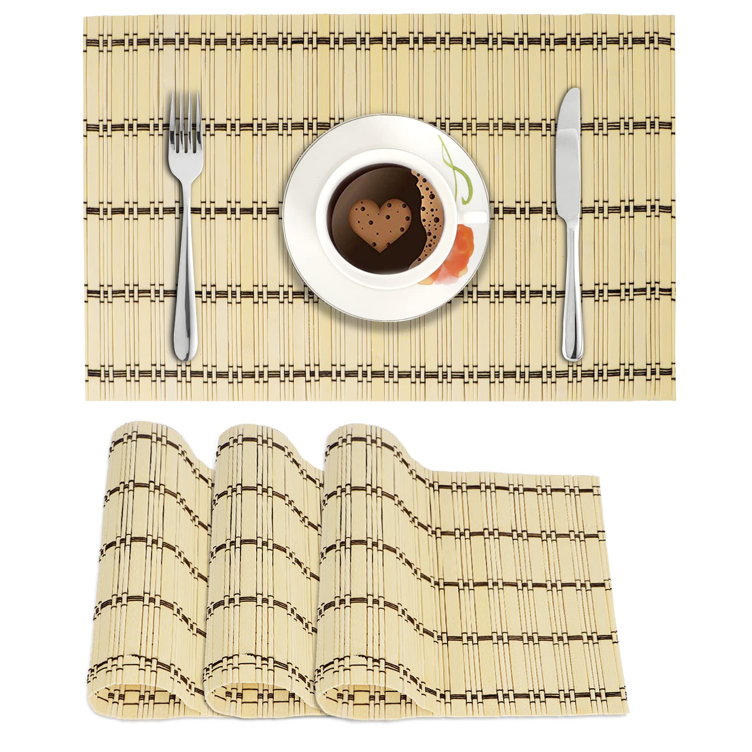 HOKIPO® Heat Resistant Table Mats Set of 4, 45 x 30cm, (AR14) (B01C48BXII) Amazon Price History, Amazon Price Tracker