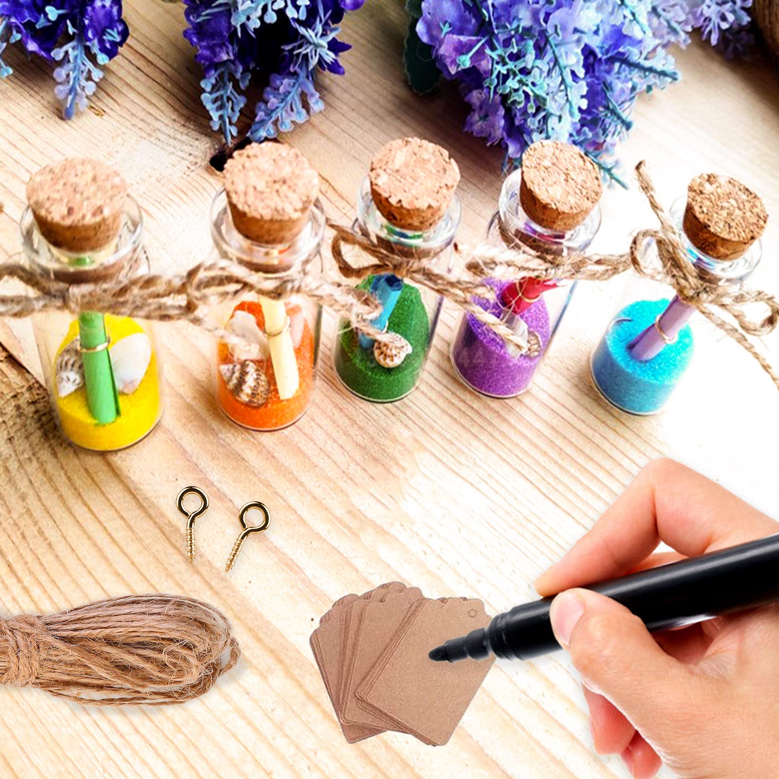 Reageerbuis met kurk, 60 stuks, 10 ml mini-glas, transparante reageerbuizen, 10 meter jute koord, reageerbuis voor bruiloften, bloemen, badzoutsnoepjes Reageerbuis met kurk, 60 stuks, 10 ml mini-glas, transparante reageerbuizen, 10 meter jute koord, reageerbuis voor bruiloften, bloemen, badzoutsnoepjes