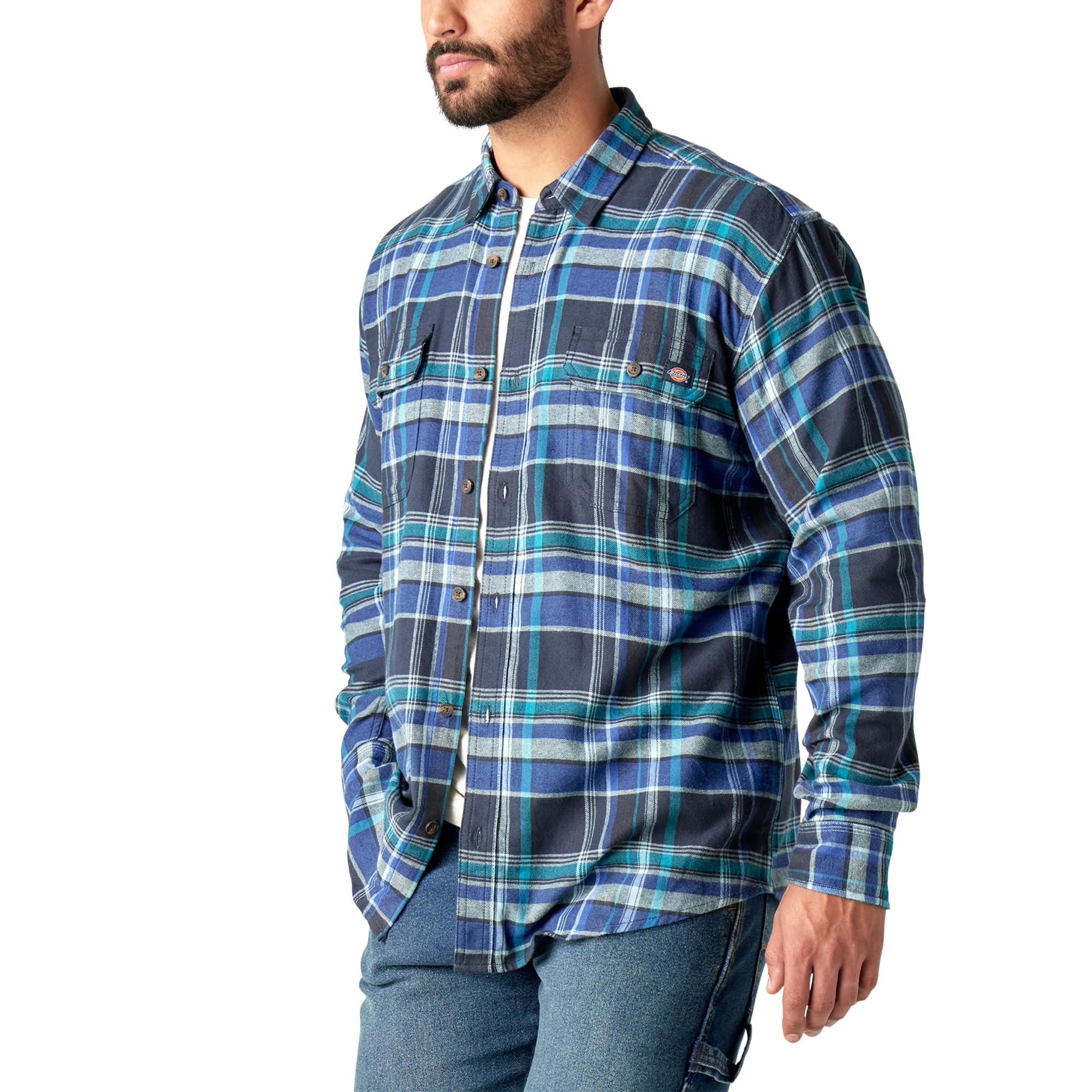 Dickies Mens L/S Flex Flannel Shirt Camicia da Uomo in Flanella Flex L/S Uomo