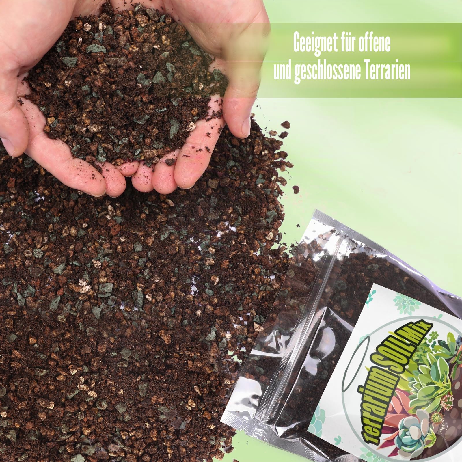 Terrarien-Pflanzerdemischung, maßgeschneidert für Terrarien, perfekt für lebendige Miniaturgärten (1L)