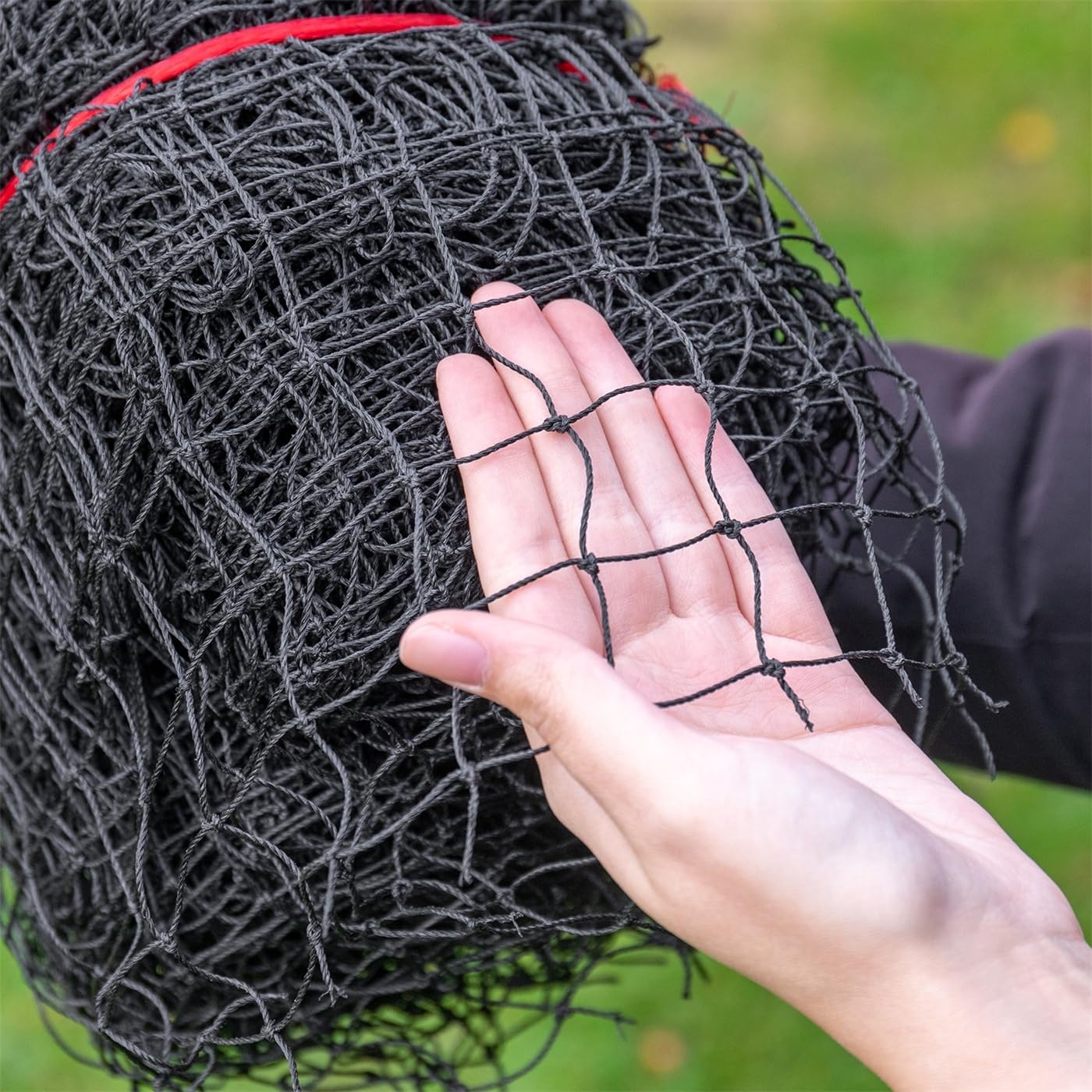 VOSS.farming Red de protección 10x5 m, Red de protección para Aves de Corral, Red de protección para garzas, Red para arriates, cobertor para estanques, Protección para estanques, Negro