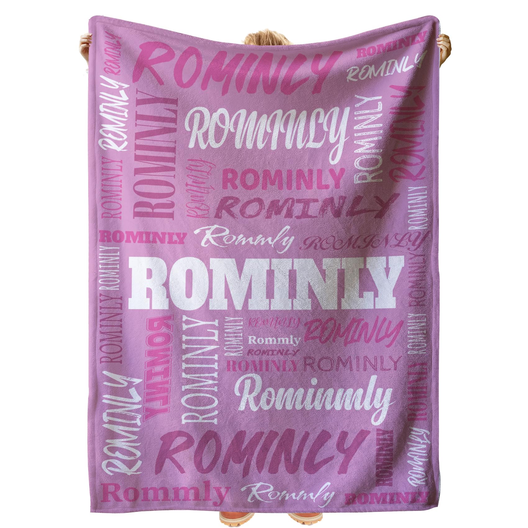 DZWSZ Personalised Name Blanket, Personalised Baby Blankets with Name, Custom Throw Blanket for Bed, Customized Soft Blanket for Kids Adults Gift for Mothers Fathers Day Birthday Anniversary Wedding