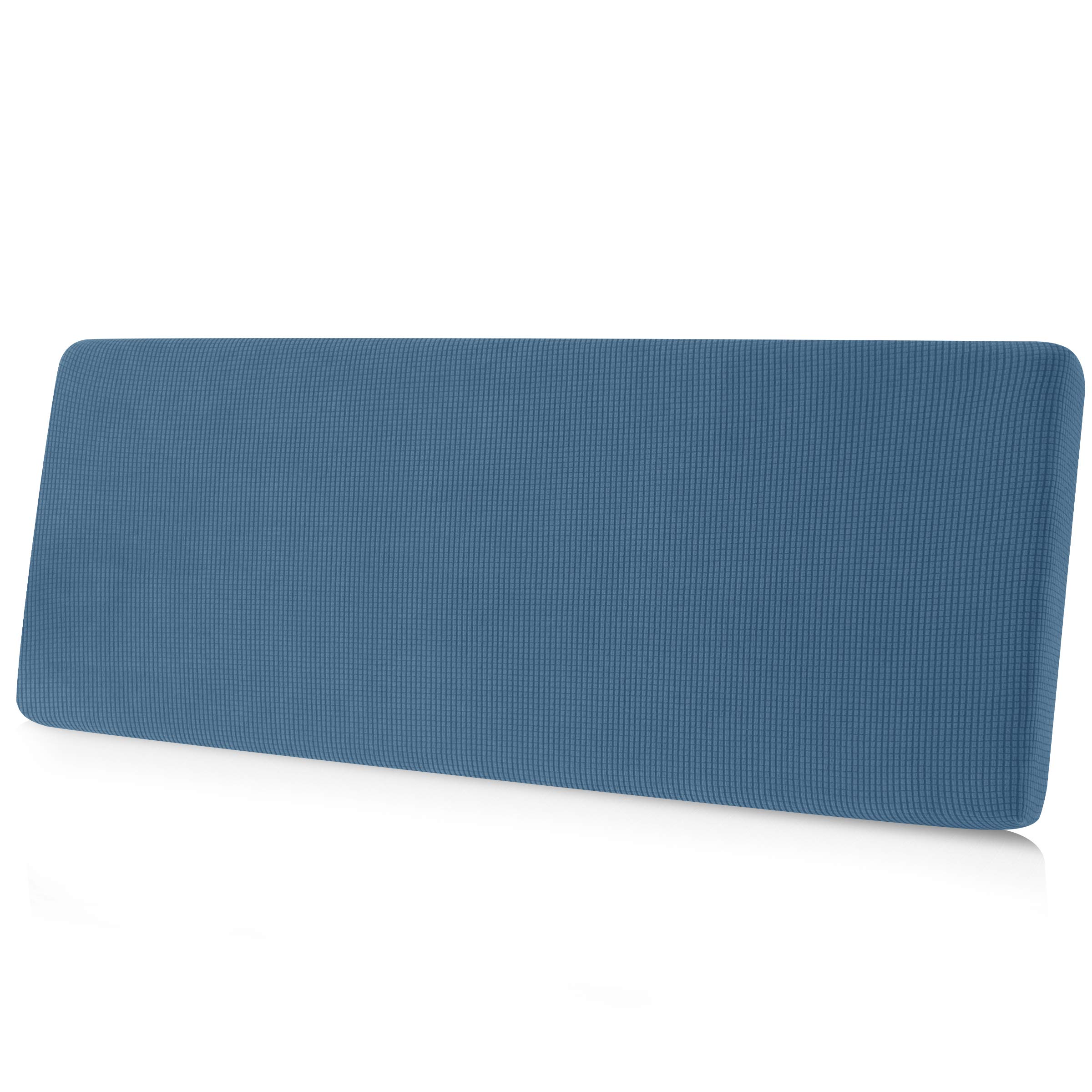 CHUN YI Stretch Sofa Cushion Cover Protector for 2 Seater Sofa, Jacquard Spandex Fabric Cushion Cover (Sofa, Blue Denim)