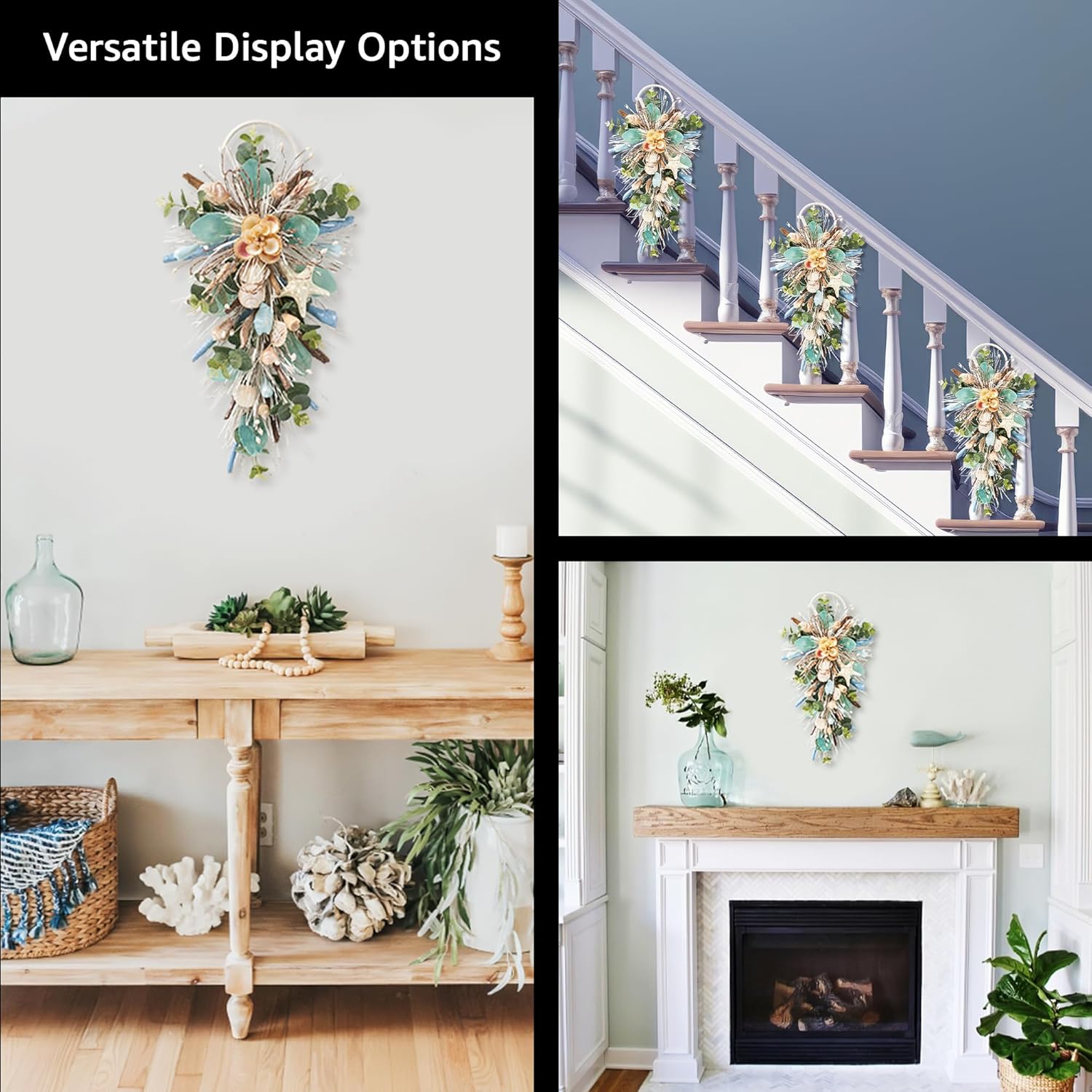 Coastal Shell Teardrop Swag