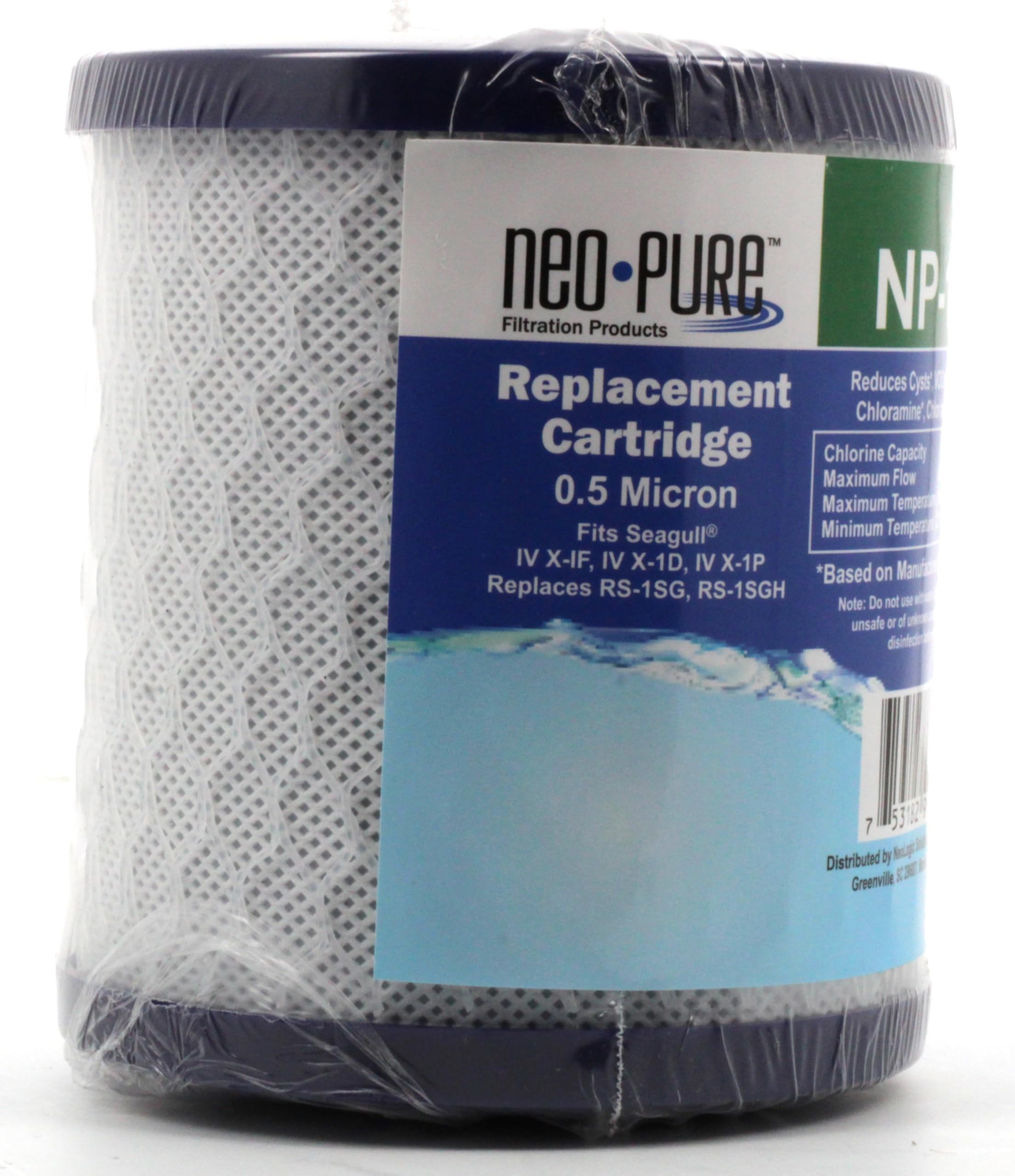 Swan Cartucho filtrante para purificador modelo NP-1SG compatible Seagull mod RS-1SG