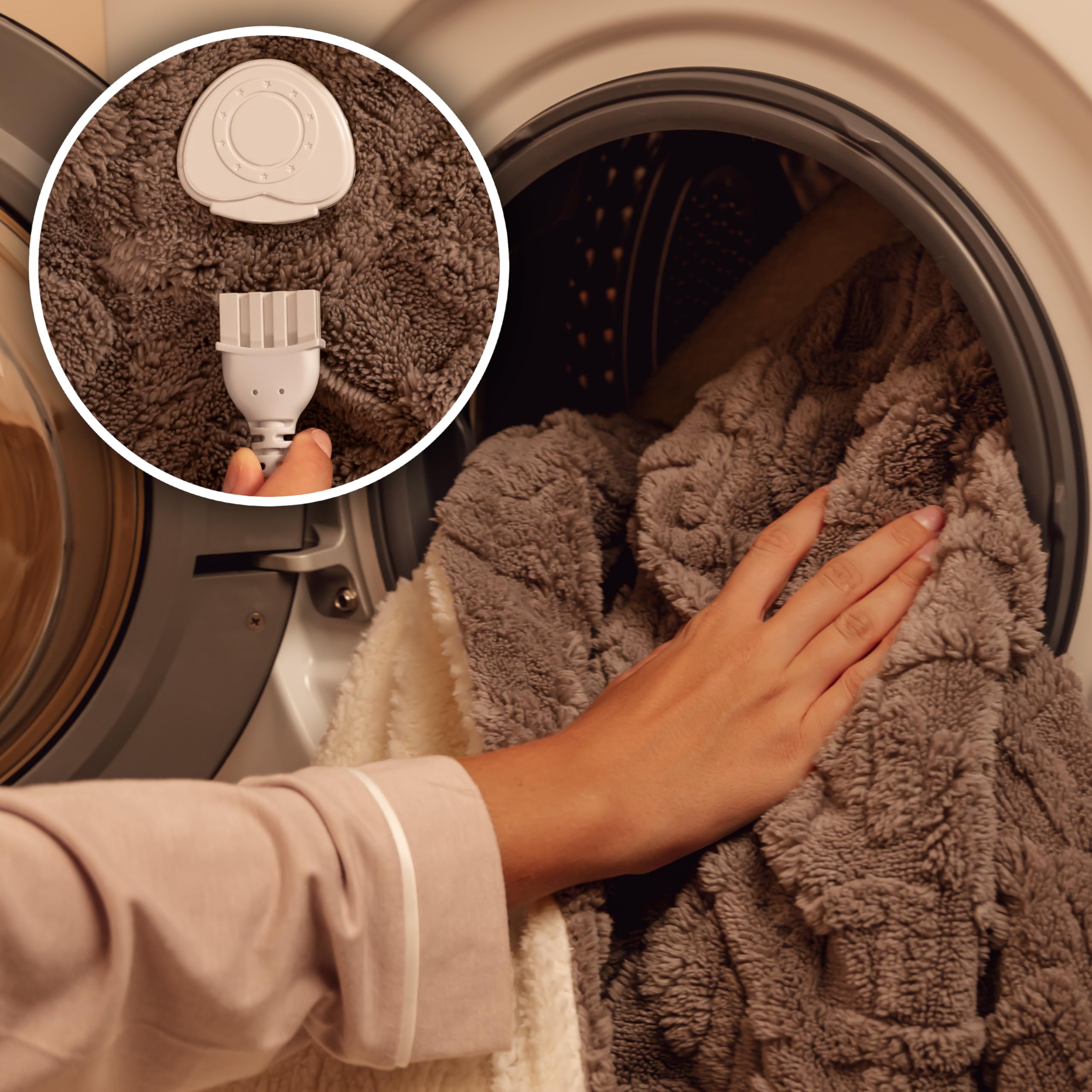 Cecotec Manta eléctrica HeatConfort ThermalBlanket Sherpa (160 x 130). Manta Térmica con Apagado Automático, 9 Niveles de Temperatura Ajustables y franela suave. Ideal para un calor cómodo.