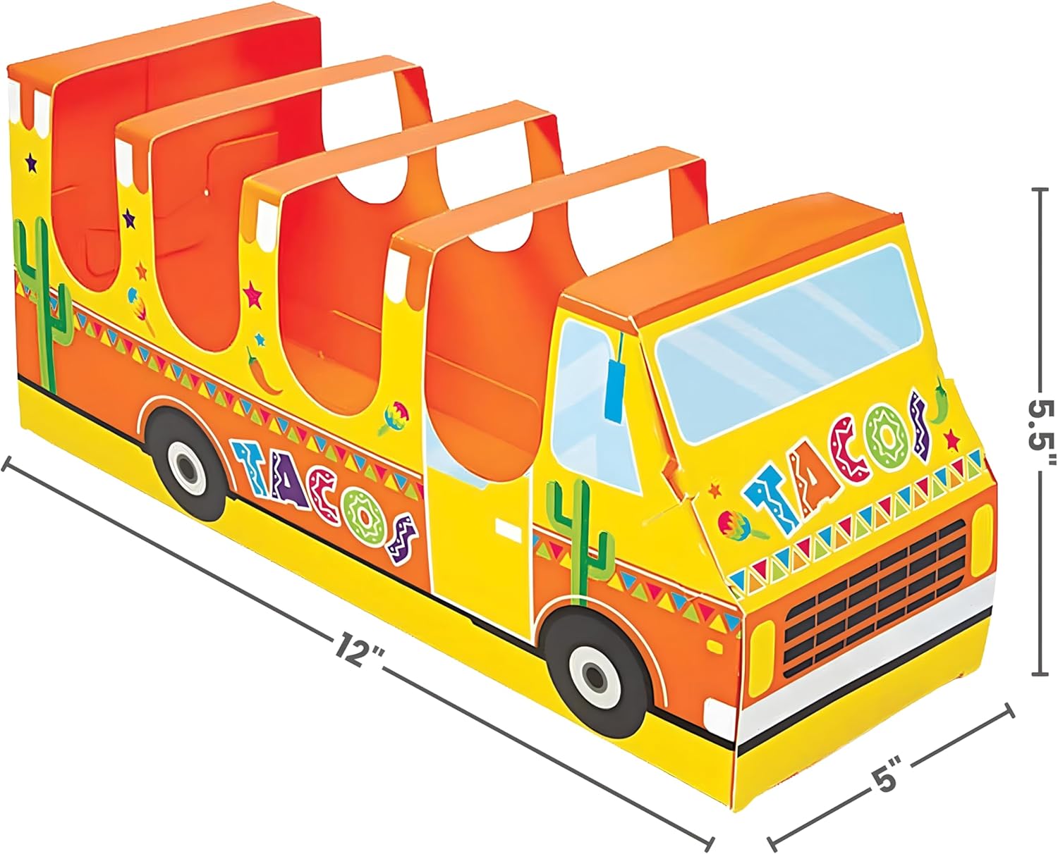 Fun Express Taco Holder Trucks – 3-Piece Party Supplies for Taco Tuesday Cinco de Mayo & Fiesta Celebrations – Fun Colorful Taco Serving Trays with Durable Design – Perfect for Taco Bars 3 Pieces