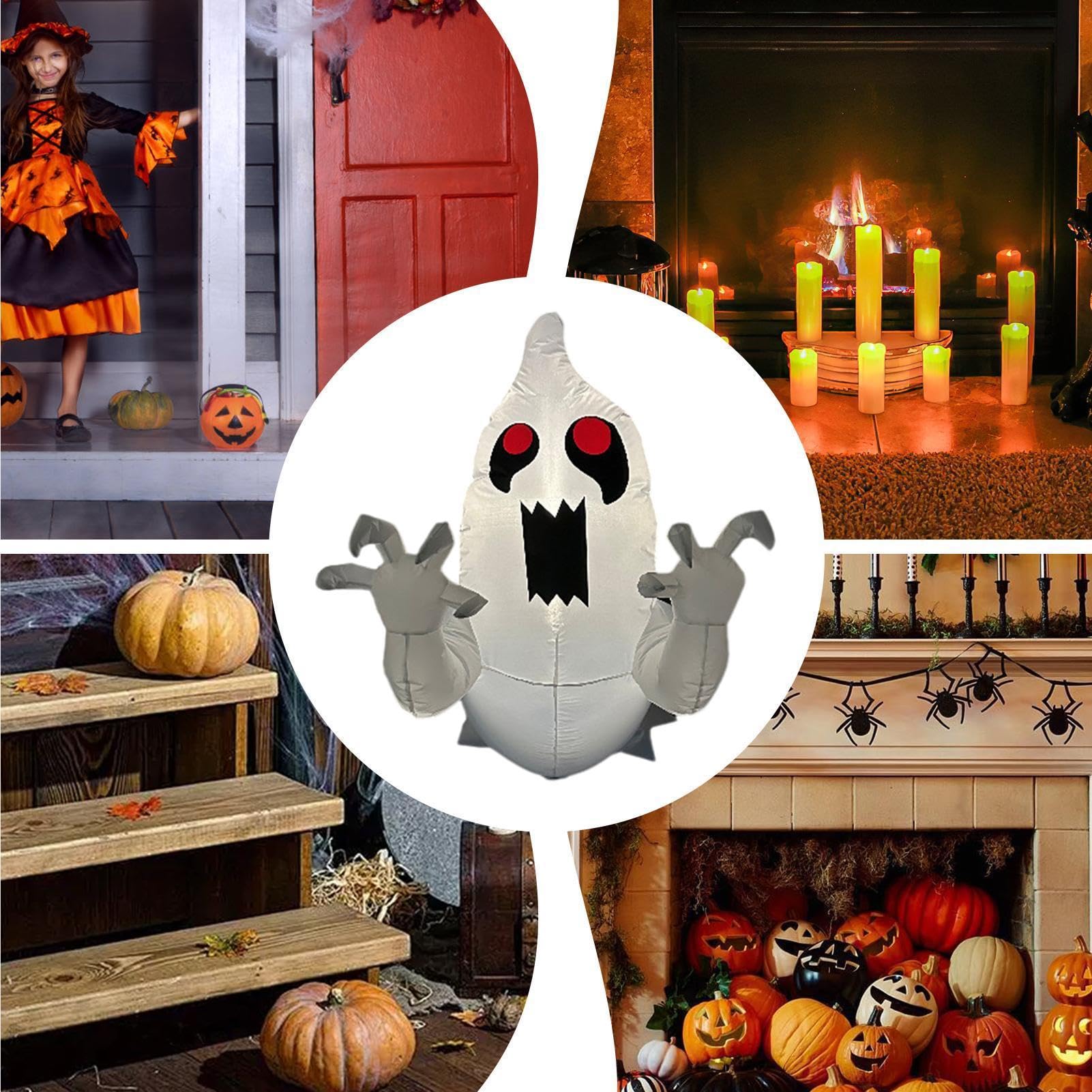 Decorazione Halloween Fantasma Decorazione Autunnale Inquietante con Luce