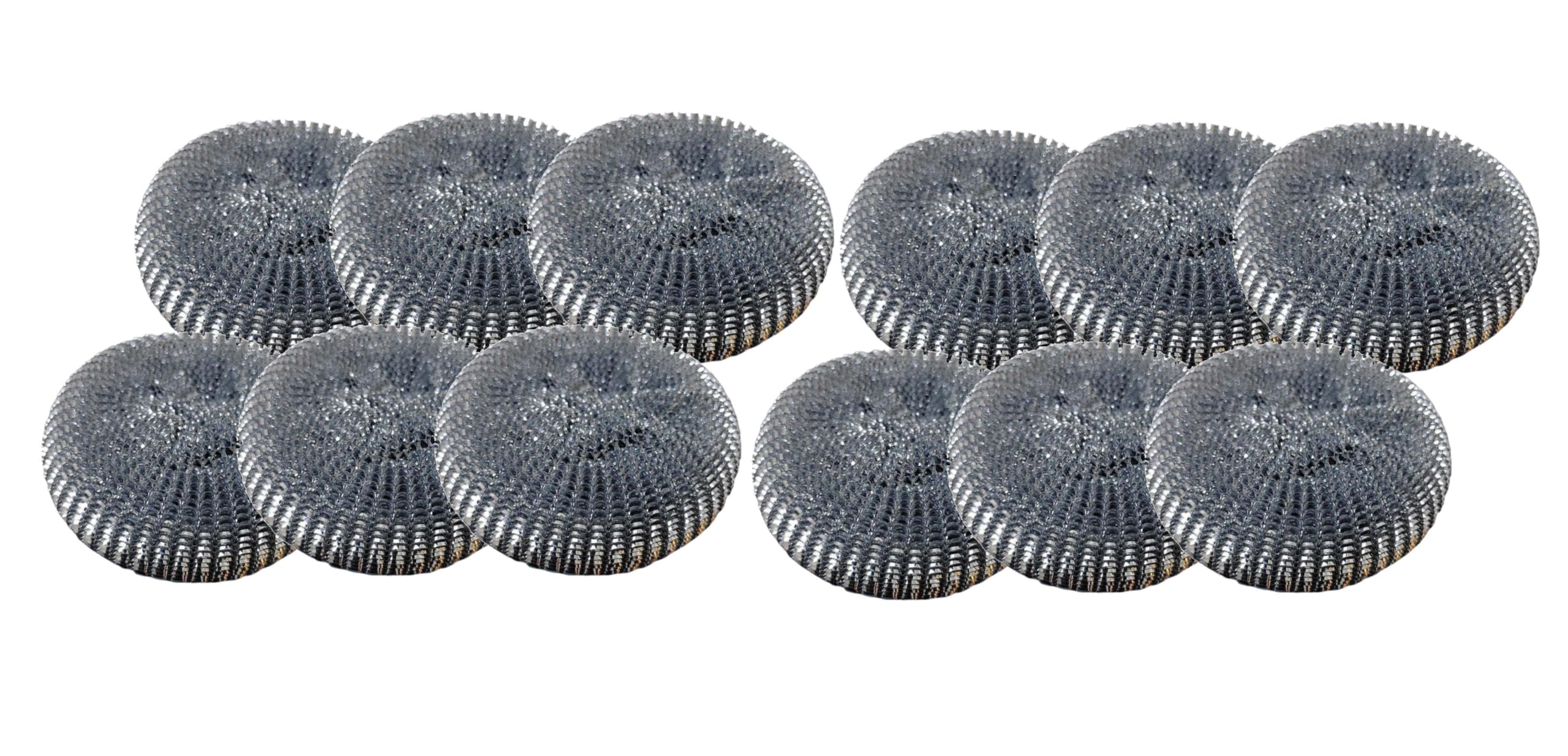 Heavy Duty Hard Plastic Dish Scrubber - Non-Scratch Metallic Finish Scrub Pad for Kitchen Utensils (Pack of 12)-image-28