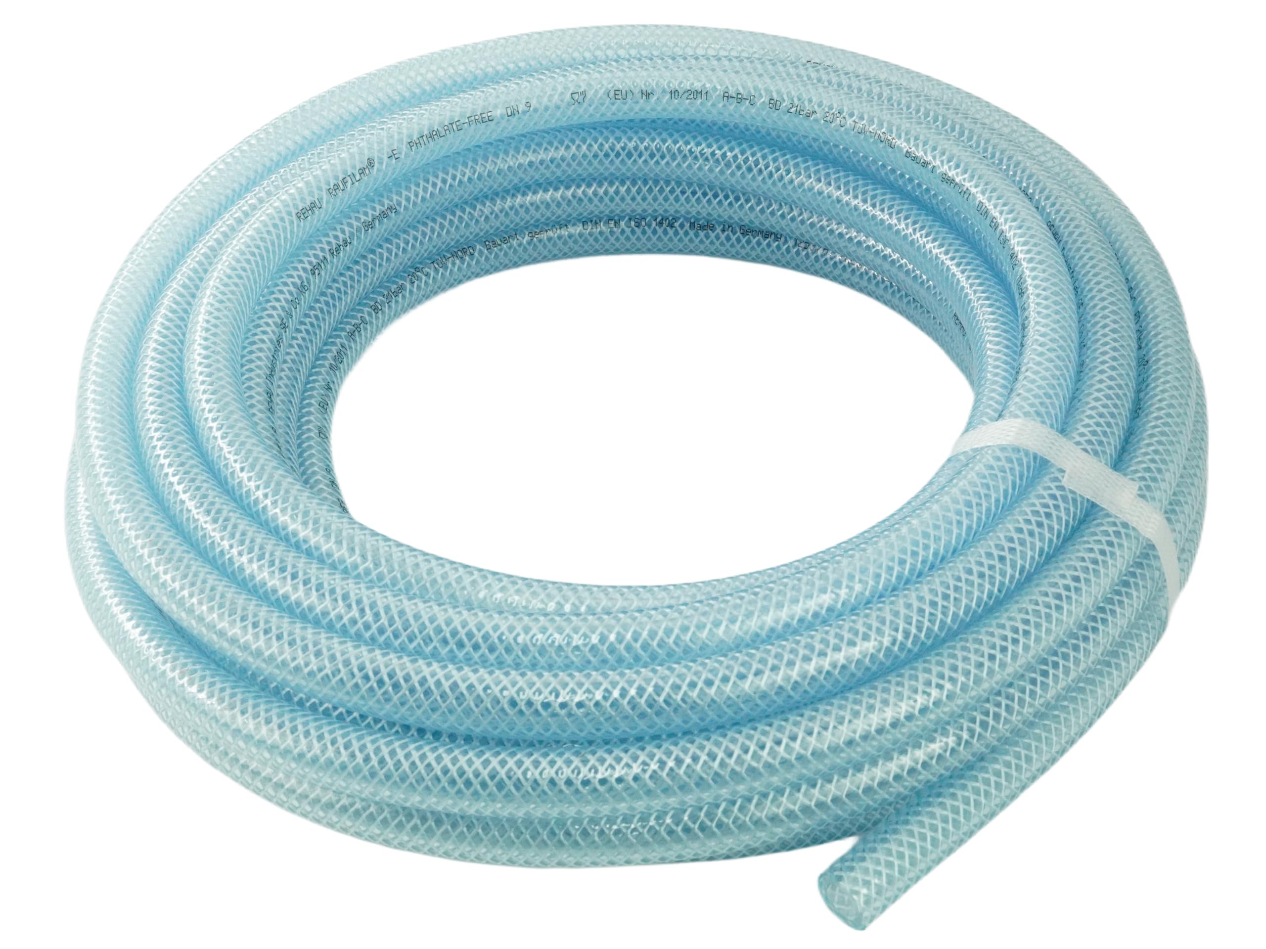 Fittingstore - PVC-Schlauch mit Gewebeeinlage Transparent, Lebensmittelqualität, 10, 25 und 50 Meter Rolle, verschiedene Größen (Innen Ø: 8 mm, Länge: 50 Meter)