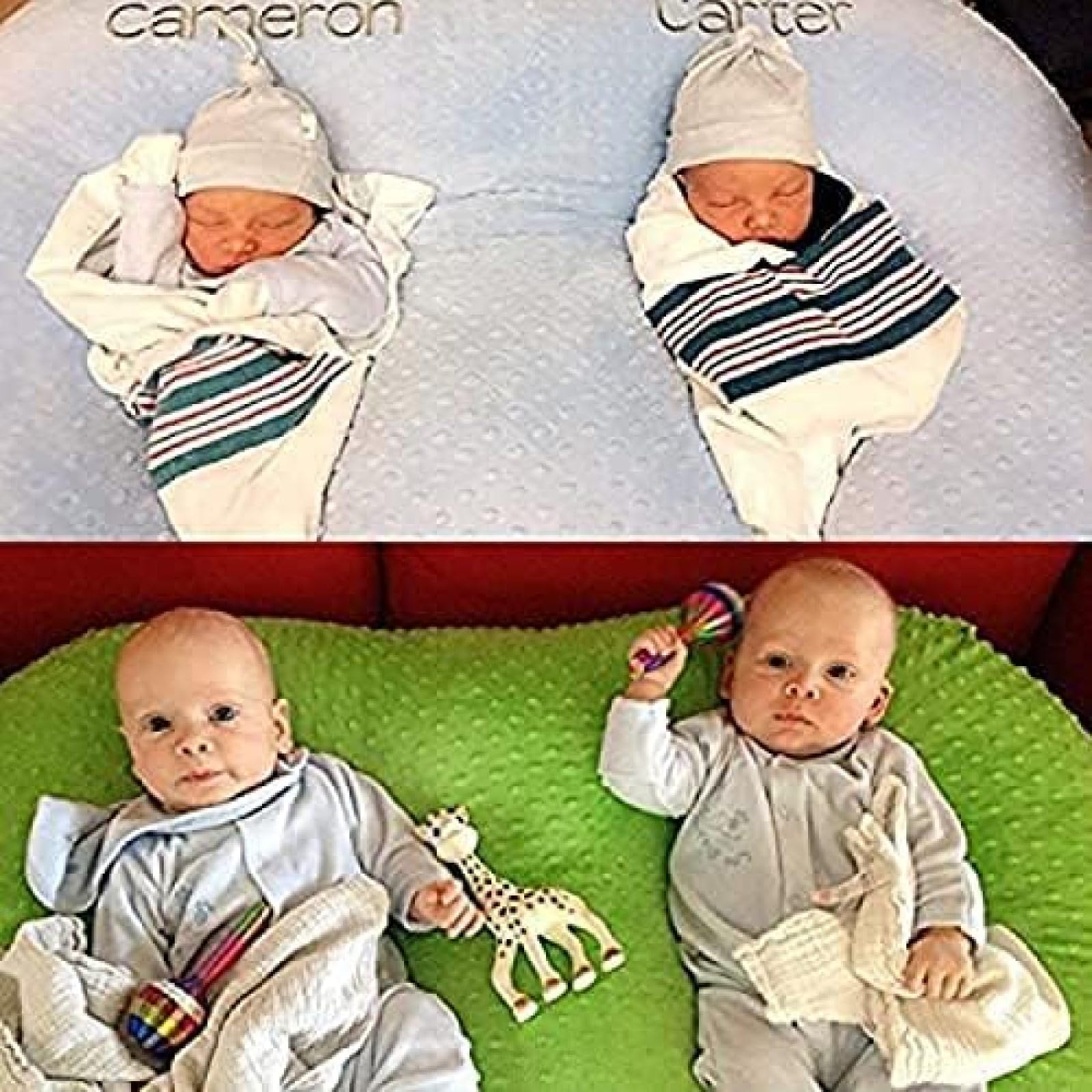 Almohada De Lactancia Multifuncional para Gemelos, Almohada De Lactancia Materna para Mujeres Embarazadas, Almohada De Soporte Doble De Tela De Algodón Lavable A Máquina,Gris