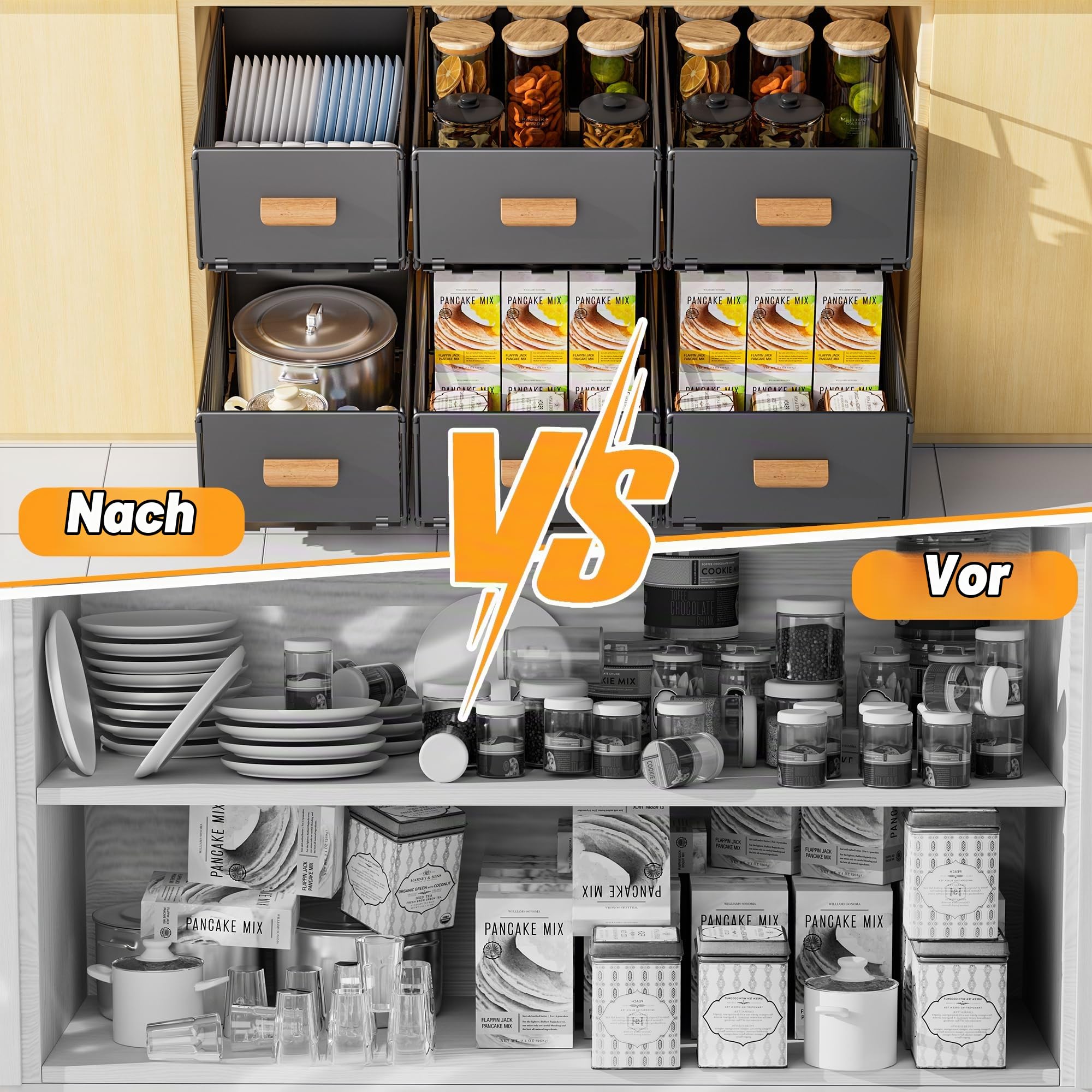 2 Stück Teleskopschublade, Küchenschrank Organizer für KüchenschräNke