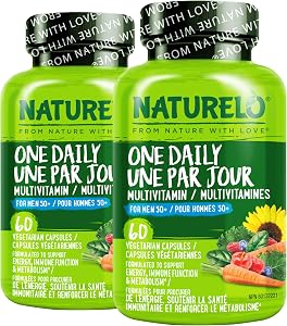 NATURELO Mens Multivitamins for Men 50+ - One Daily Multivitamin for Men with Vitamins, Minerals & Organic Whole Foods, Boost Energy & Health, Non-GMO, 120 Vegetarian Capsules