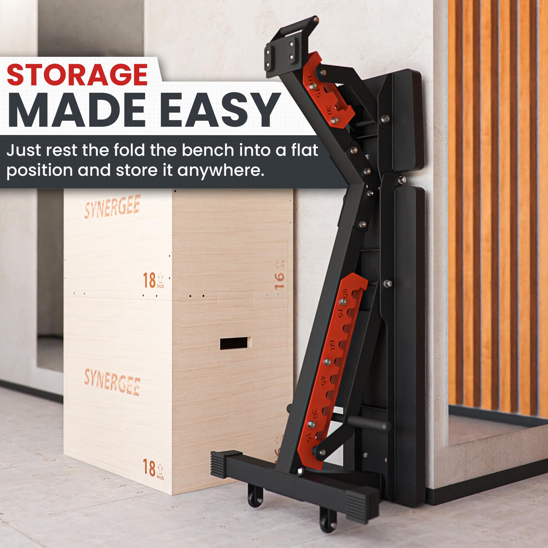 Adjustable Wing Back Bench – Weight Bench for Home Gym