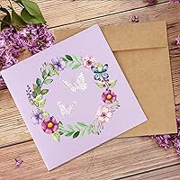 Vista 9 de Giiffu Tarjeta de felicitación de papel 3D con sobre, tarjeta de feliz cumpleaños para mujeres, mamá, esposa, tarjetas de felicitación para todas