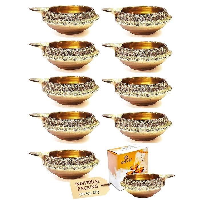 Buy SATVIK 20 pc Kuber Diya for Diwali Decoration. Handmade Oil Lamp