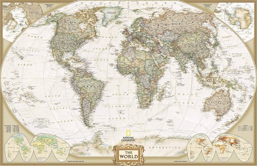 Amazon.co.jp: Potooart 世界地図 ポスター アンティーク風世界