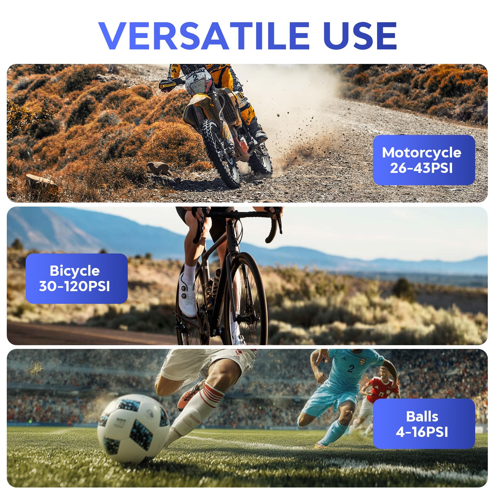 Mini Bomba para Bicicleta, 120 PSI Bomba para Bicicleta eléctrica, Bomba portátil para Bicicleta con válvula Presta y Schrader para Bicicletas de Carretera, Bike montaña, Bike urbanas