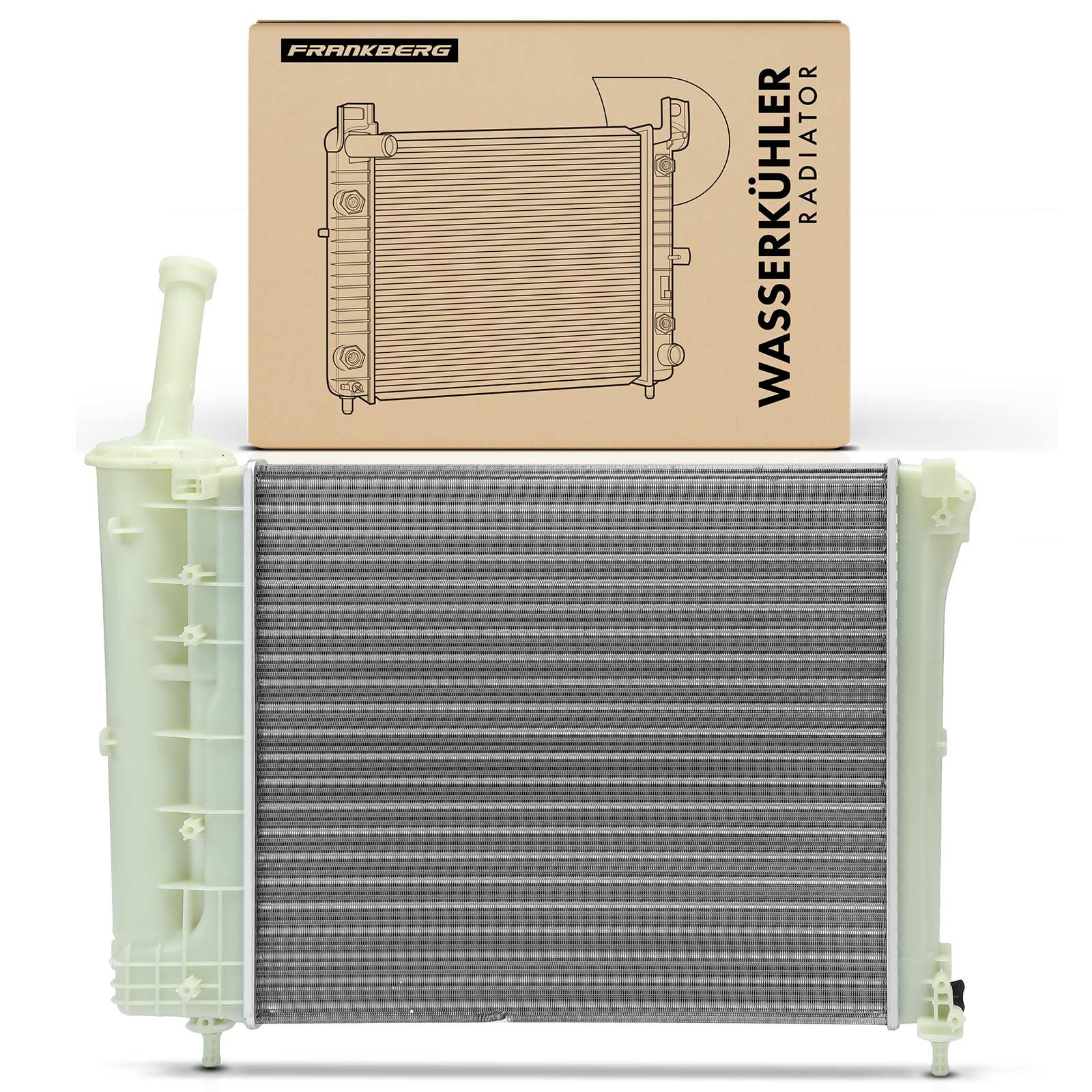Frankberg Radiatore Raffreddatore acqua Radiatore motore 51787115 | Compatibile con: 500 312, 312 319, Van 312 519, KA RU8, 500 C 312