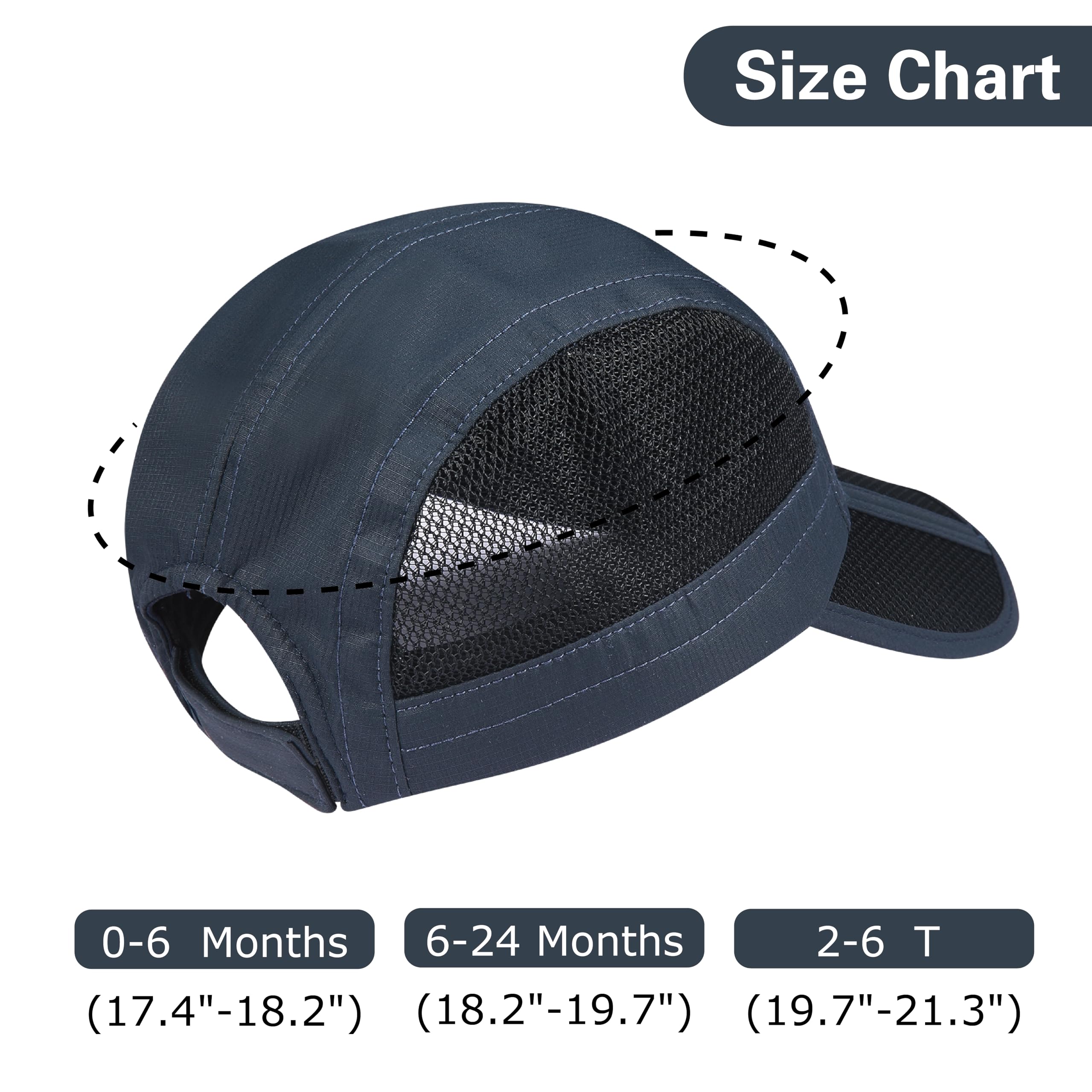 MaxNova 2 Pack Toddler Baseball Cap 2-4,4-6T Navy/Gray