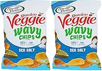 Vista 7 de Sensible Portions Garden Veggie - Chips ondulados de sal marina, 12 onzas (paquete de 8)