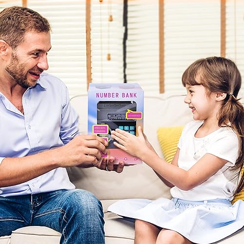 Miniatura 7 de GuDoQi alcancía con contraseña alcancía electrónica y digital para guardar dinero pequeño cajero automático para monedas o efectivo regalo de