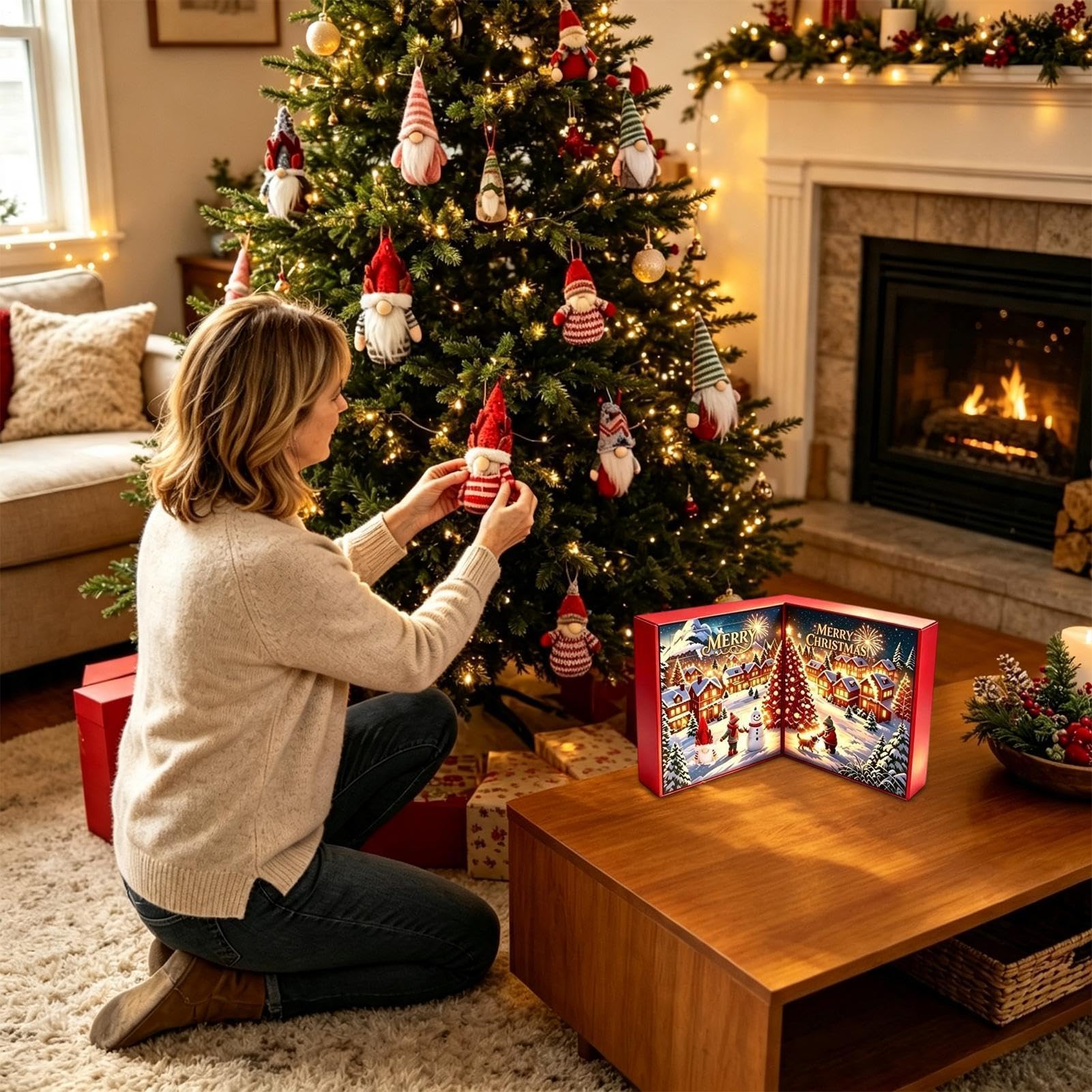 Countdown-Adventskalender bis Weihnachten Niedliche weihnachtliche