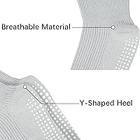 Vista 4 de Calcetines con volantes para niñas – Calcetines antideslizantes con puños – Calcetines de algodón suave con volantes para interiores