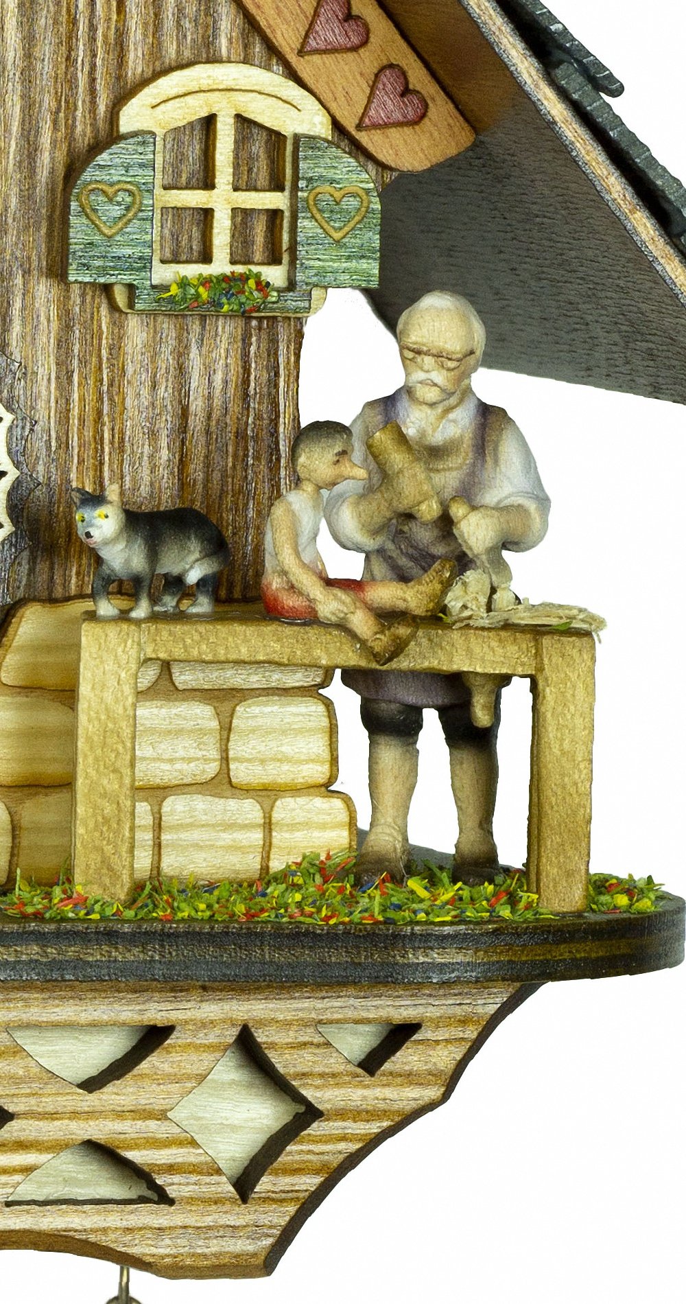 Pendule à Coucou Engstler Maison Forêt-Noire – Quartz, Modèle EN 4927 QMT, Bûche Incluse