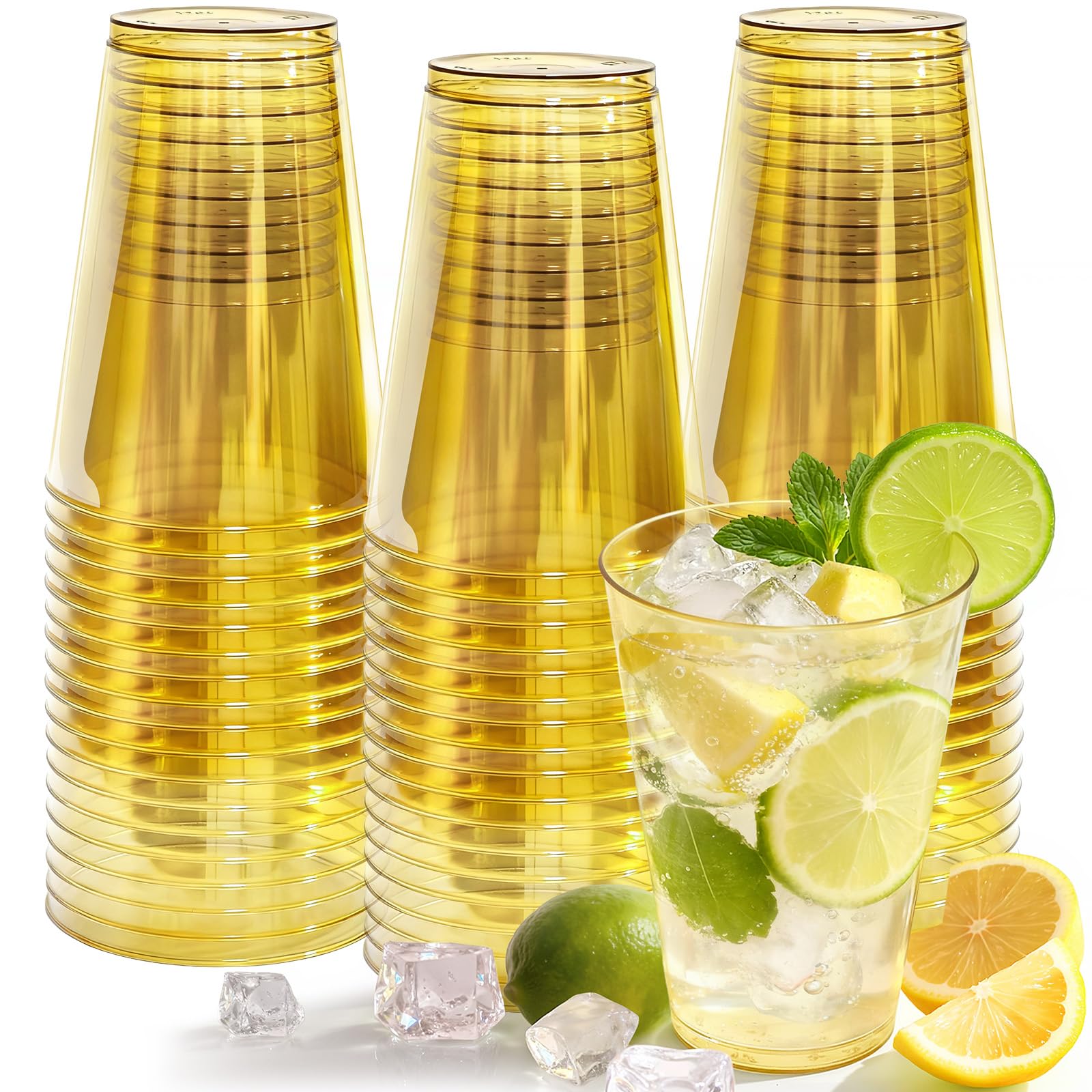 Glowserve Disposable Plastic Cups -50 Pack 12 oz