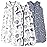 FIEMOL Baby Sleep Sack 0-6 months, 100% Cotton Sleeping Sack for Newborn and Infant, 3 Pack Baby Wearable Blanket for Boy and Girl, 0.5 Tog Lightweight Double Zipper Sleep Bag Grey Moon Bear