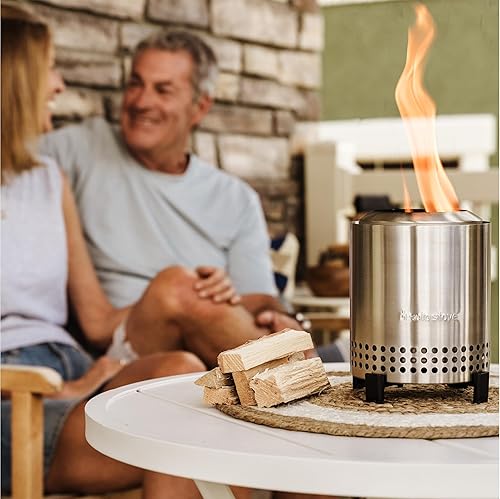 Miniatura 61 de Solo Stove Mesa - Fogón de mesa con soporte, mini fogata de bajo humo para exteriores uso urbano y en suburbios, alimentado por pellets o madera
