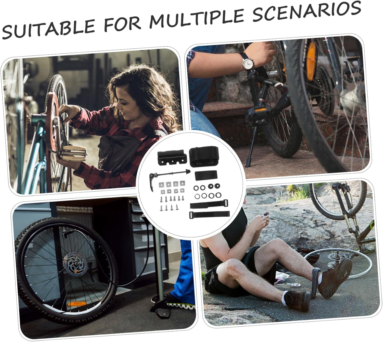 1set Aluminum Alloy Bike Mount Bracket Quick Release Clip for Bike Rack Roof Front Fork Axle Carrier Rack Easy Installation for Fork Mount