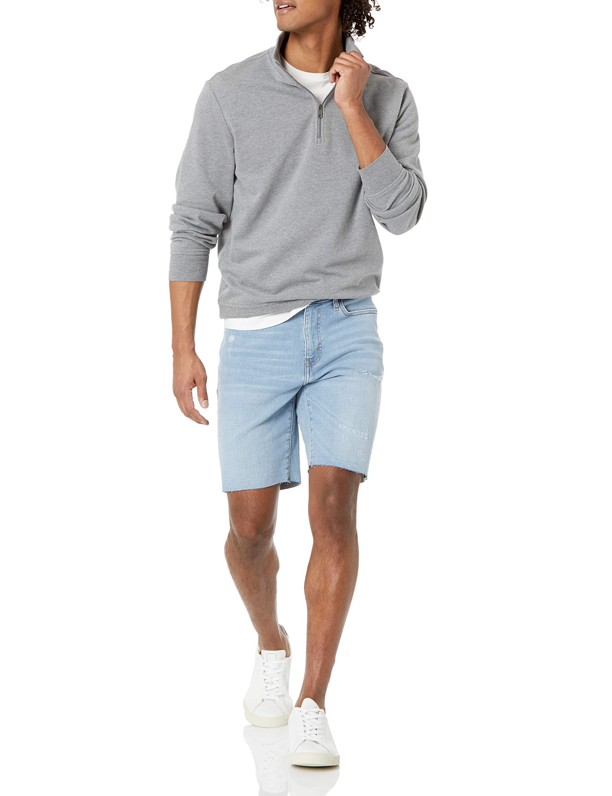 Amazon Essentials Mężczyźni Lekka bluza z półgolfem i krótkim zamkiem z tkaniny French Terry