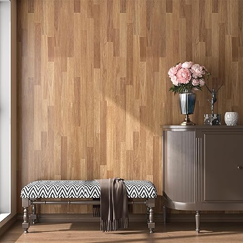 Miniatura 3 de Decotalk Bloque de carnicero Papel de contacto para encimeras de 17.7 x 120 pulgadas, bloque de carnicero, papel de contacto de madera, papel de