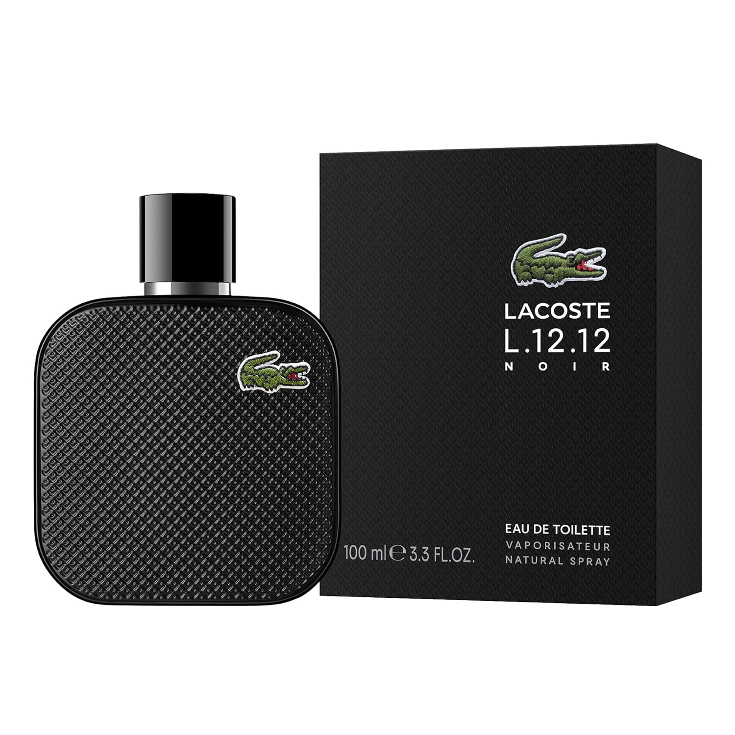 Lacoste - L.12.12 Noir Eau de Toilette - Men's Fragrance - Fougere Aromatic - With notes of Basil, Lavender & Dark Chocolate - 3.3 Fl Oz - Image 2