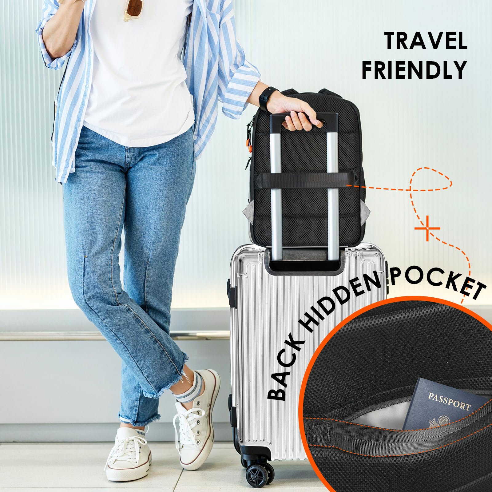 TARION Mochilas grandes para cámara para fotógrafos, bolsa impermeable para cámara, mochila de fotografía con compartimento para laptop de 15.6 pulgadas, cubierta de lluvia, soporte para trípode de