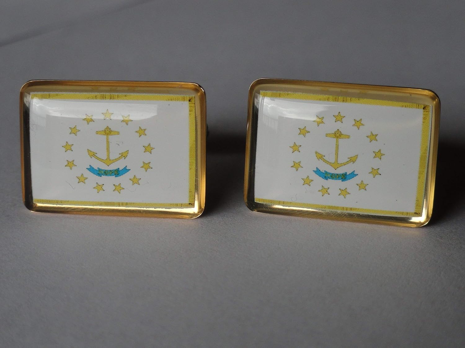 Rhode Island State Flag Cufflinks, Lapel Pins, Tie Bars, Earrings, Jewelry and Accessories