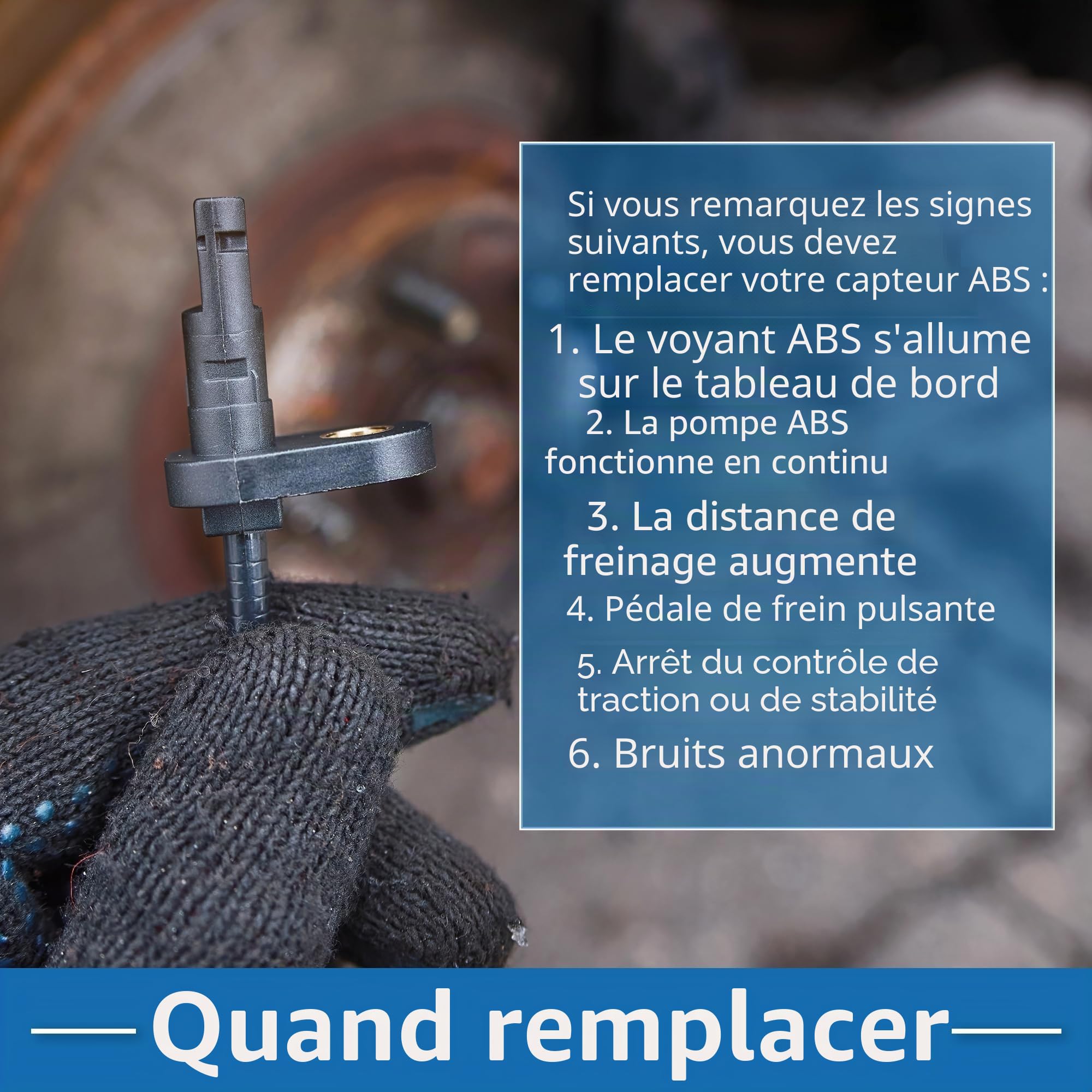 A ABSOPRO Capteur De Vitesse De Roue ABS Pour Kia Picanto 2017-2020 1pc | Arrière Gauche Droite, Matériaux: Plastique Métal Caoutchouc, Numéro OE: 58980G6000, Anti-Dérapage Freinage Brusque