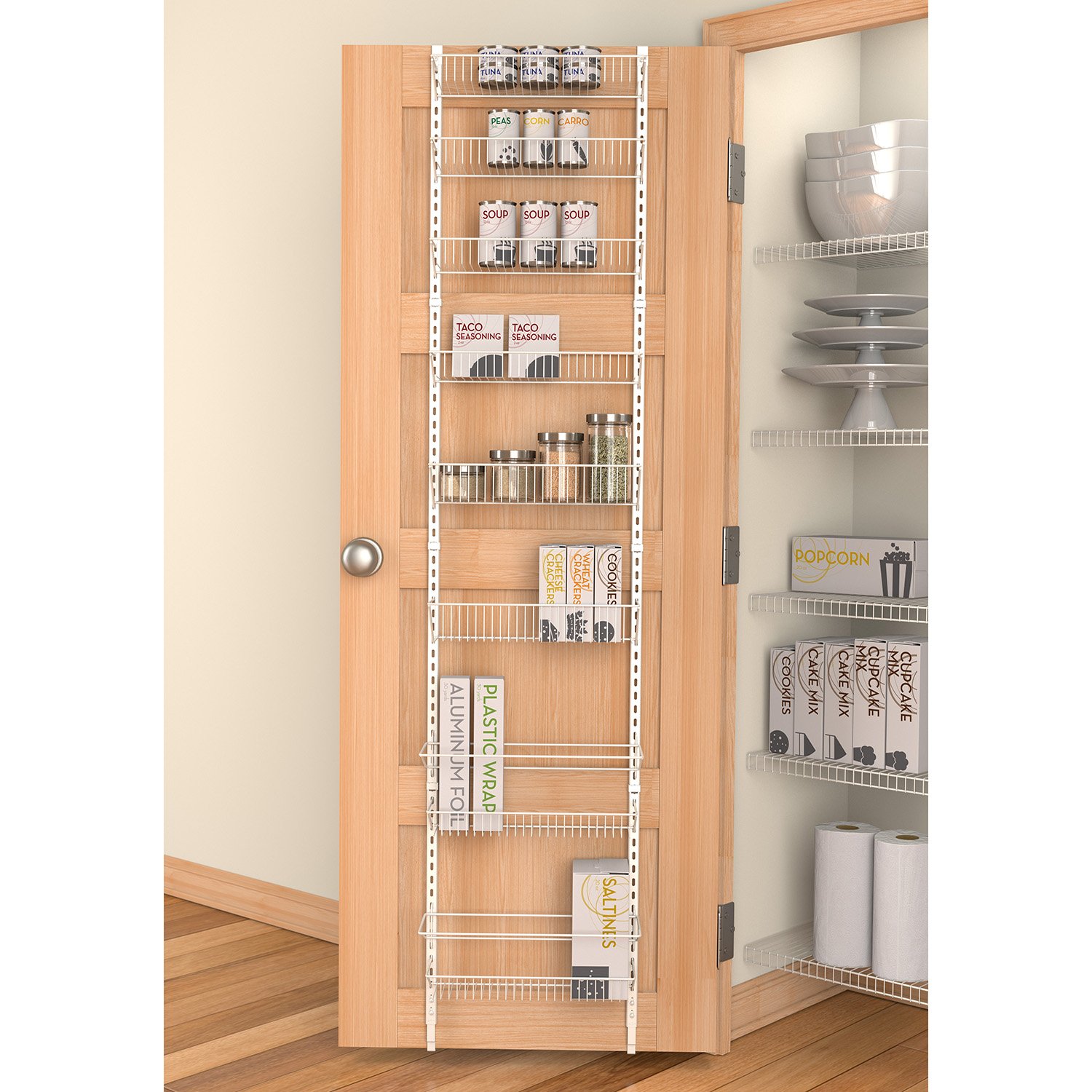 Panacea Grayline Back-of-The-Door Organizer, White