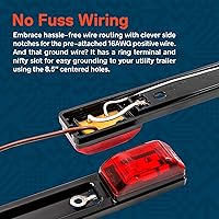 Vista 6 de True Mods 15" Barra de luz LED de 3 luces rojas para remolque [DOT FMVSS 108] [SAE P2] [IP67 sumergible] Sellada Identificación de marcha