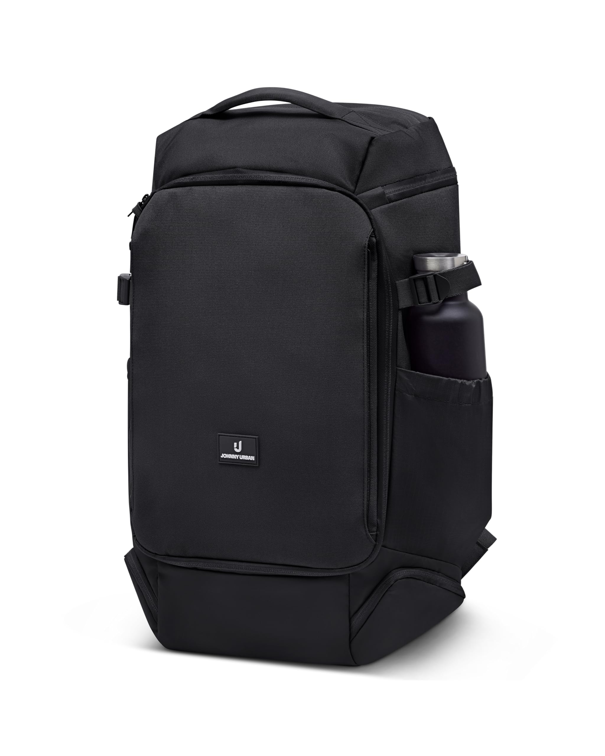 Johnny Urban Reiserucksack Schwarz - Kian Large - Rucksack Handgepäck Flugzeug für Damen & Herren - Großer Travel Tagesrucksack mit 16 Zoll Laptopfach - Reisetasche 25l