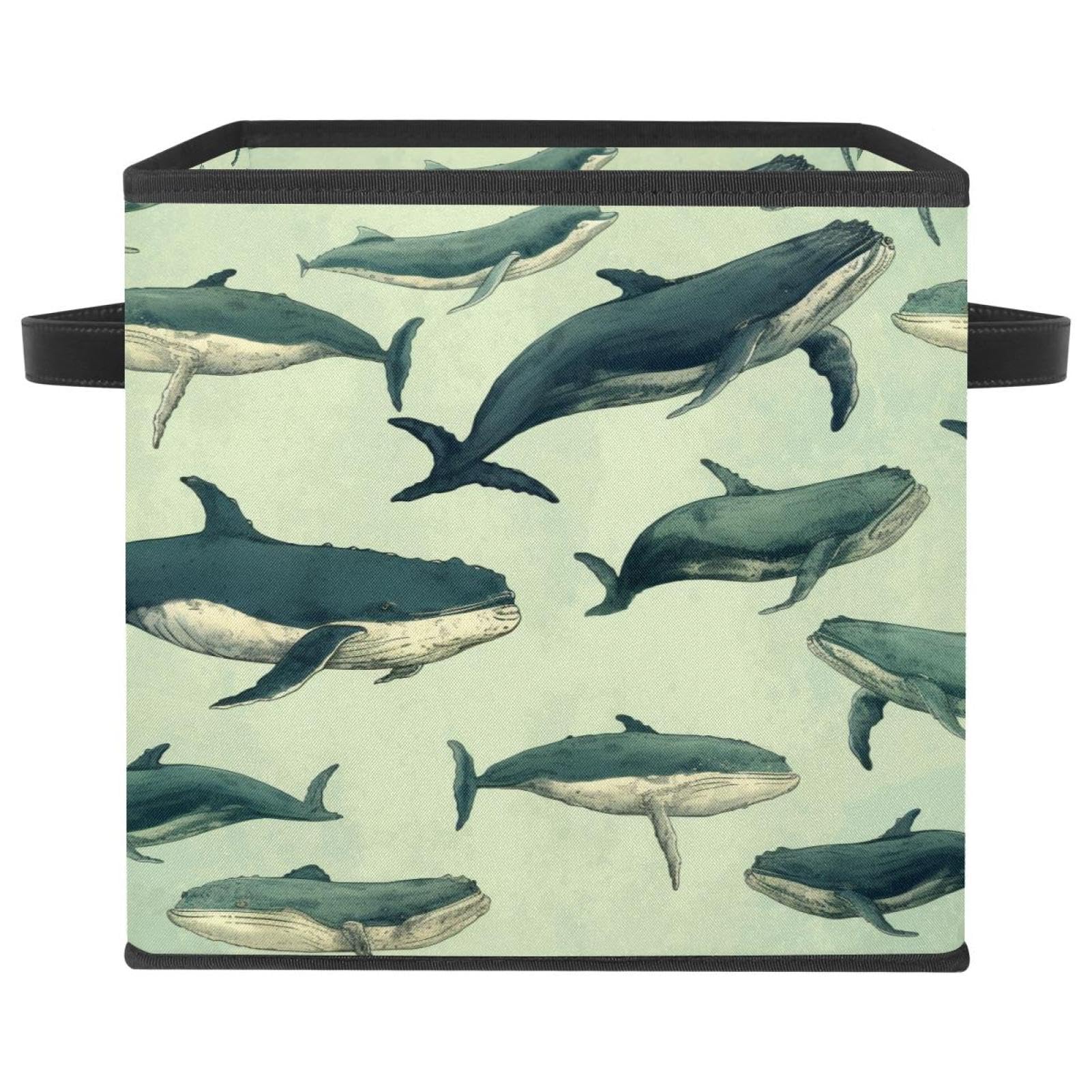 Boîte de rangement cubique 28cm en tissu Oxford pliable avec double poignées