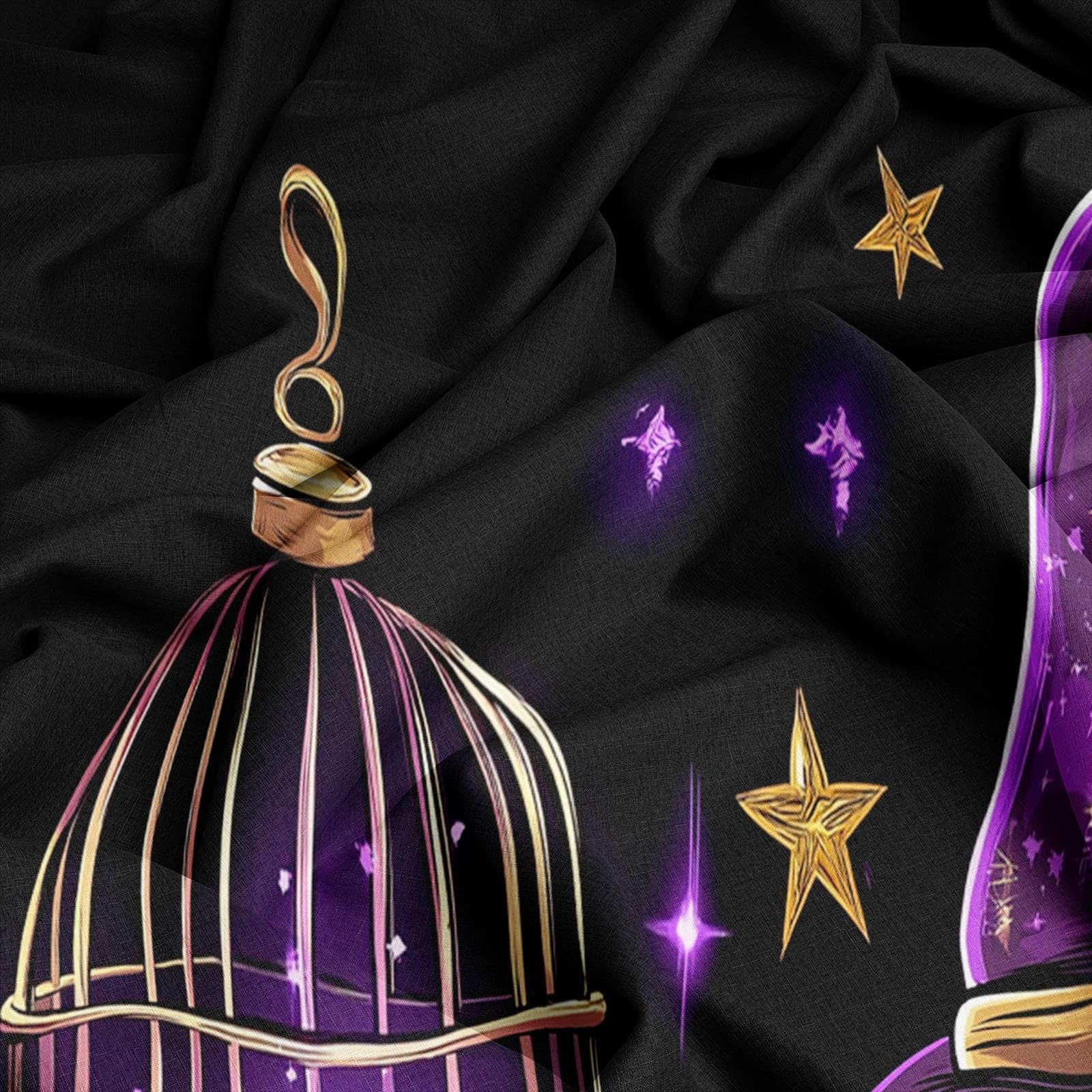 Set di Biancheria da Letto con Stampa Cartone animato Fantasy Tema Harry Potter, Copripiumino con Cerniera, 200 x 200 cm Incluso 2 Federe, Biancheria da Letto per Ragazzi e Ragazze, Nero
