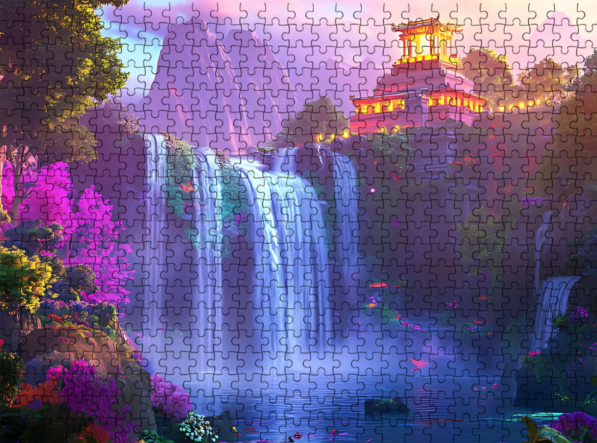 paesaggio Autunno Puzzle 4000 Pezzi per Adulti, Puzzle in Legno - Collezione Classica con Poster Incluso - Sfida di Concentrazione e Passatempo Antistress, Gioco per Famiglia, 141 x 87 cm f0-511