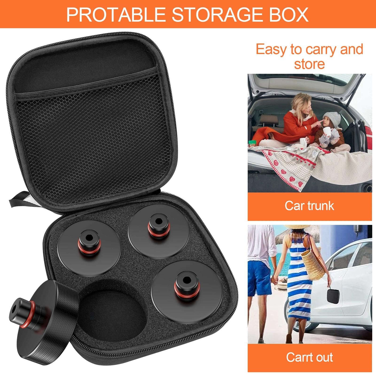 Ravytha Taco de Goma para Gato Hidráulico, Hidraulico para Coche Tacos Jack Pads, Gatos Accesorios Elevador Almohadillas de Coche, Tesla Model 3/X/Y/S Almohadilla de Elevación Adaptador(4PCS) — view 6