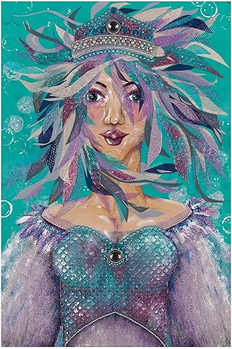 Susan M. Epperly "Queen Safine" Original Mixed Media Acrylic Painting 24" x 36" x 3" on Canvas